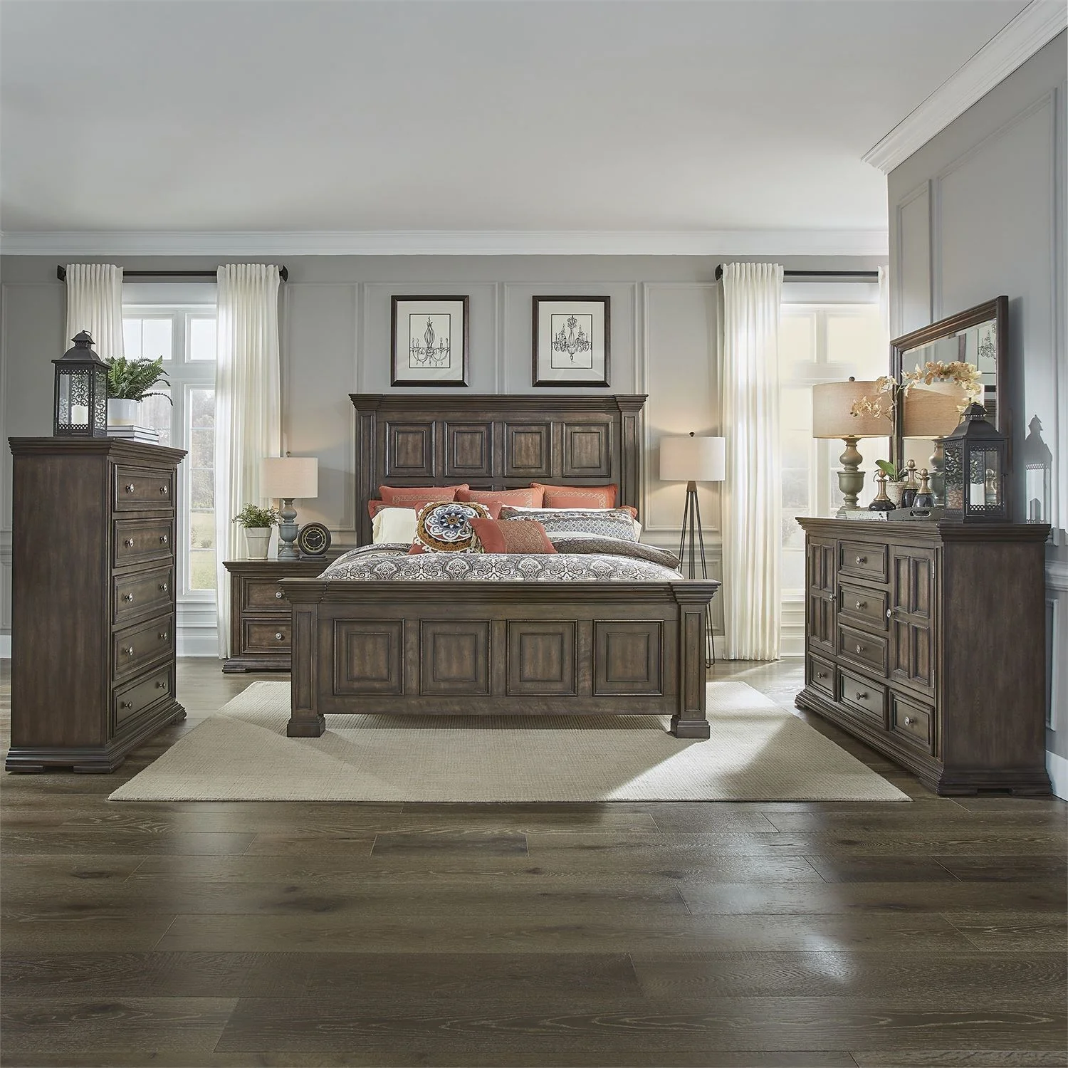 Liberty Furniture Big Valley 361-BR-KPBDMCN Relaxed Vintage King ...